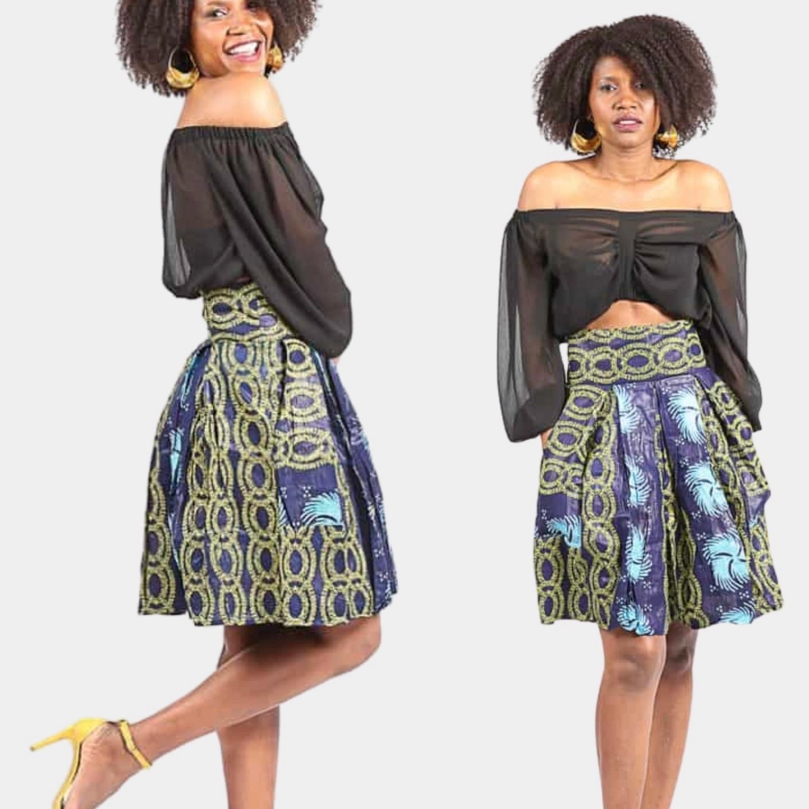 Jupe Wax « Azula jaune »