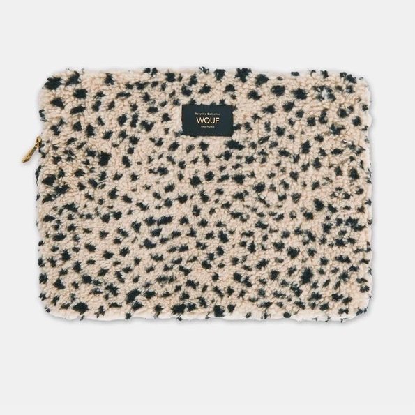 Housse d'ordinateur moumoute taches noires