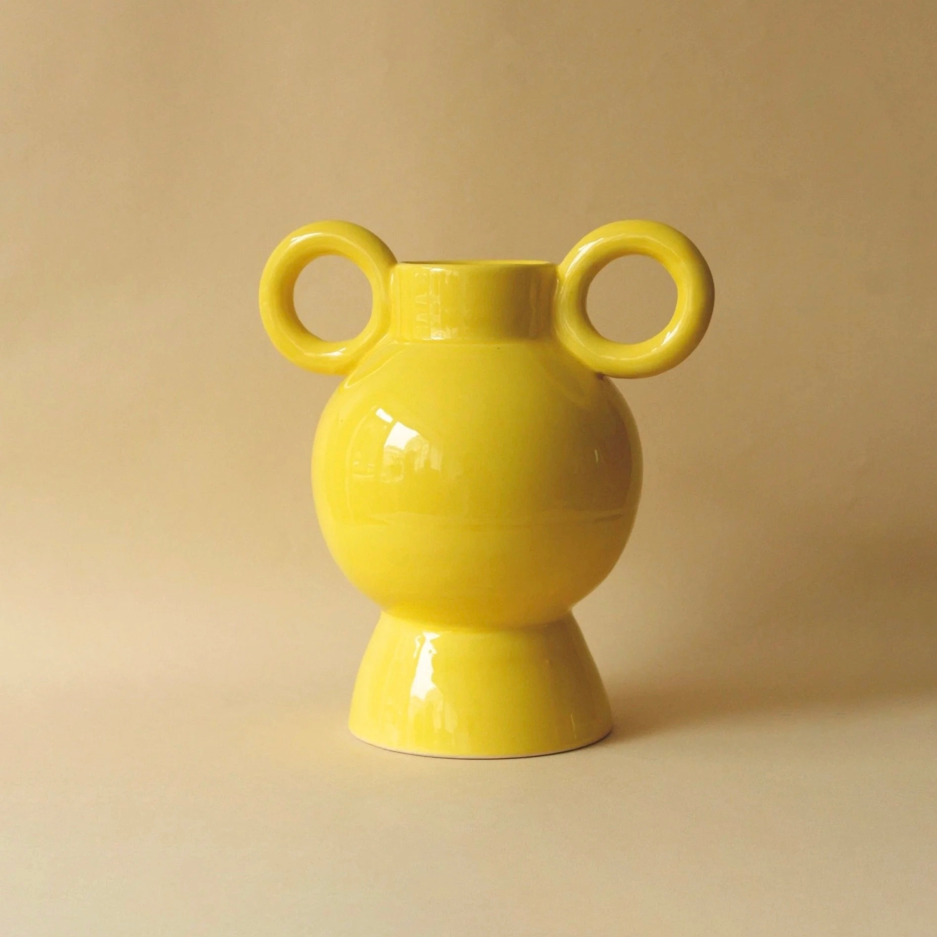 Vase Round jaune – Lola Mayeras