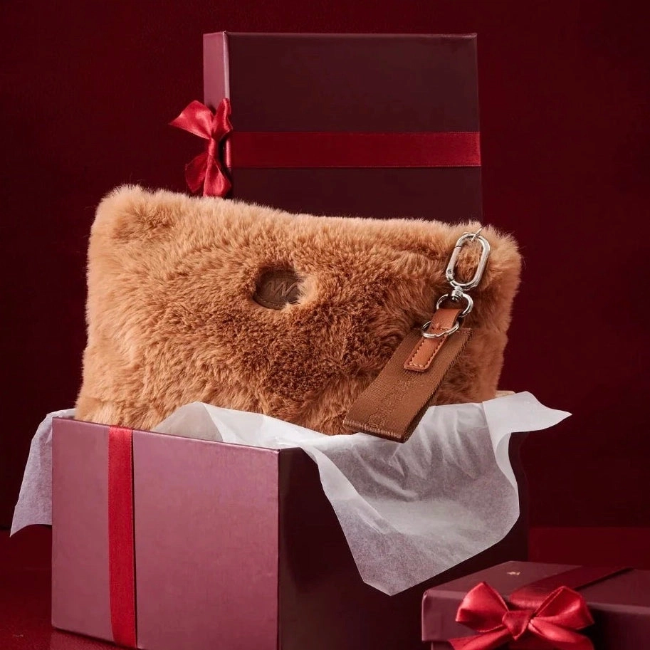 Pochette camel velours