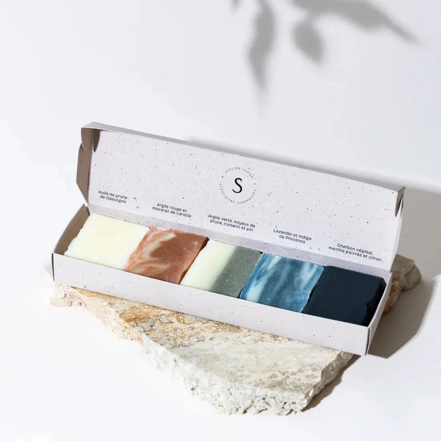 Coffret découverte 5 savons saponifié à froid 5x35g
