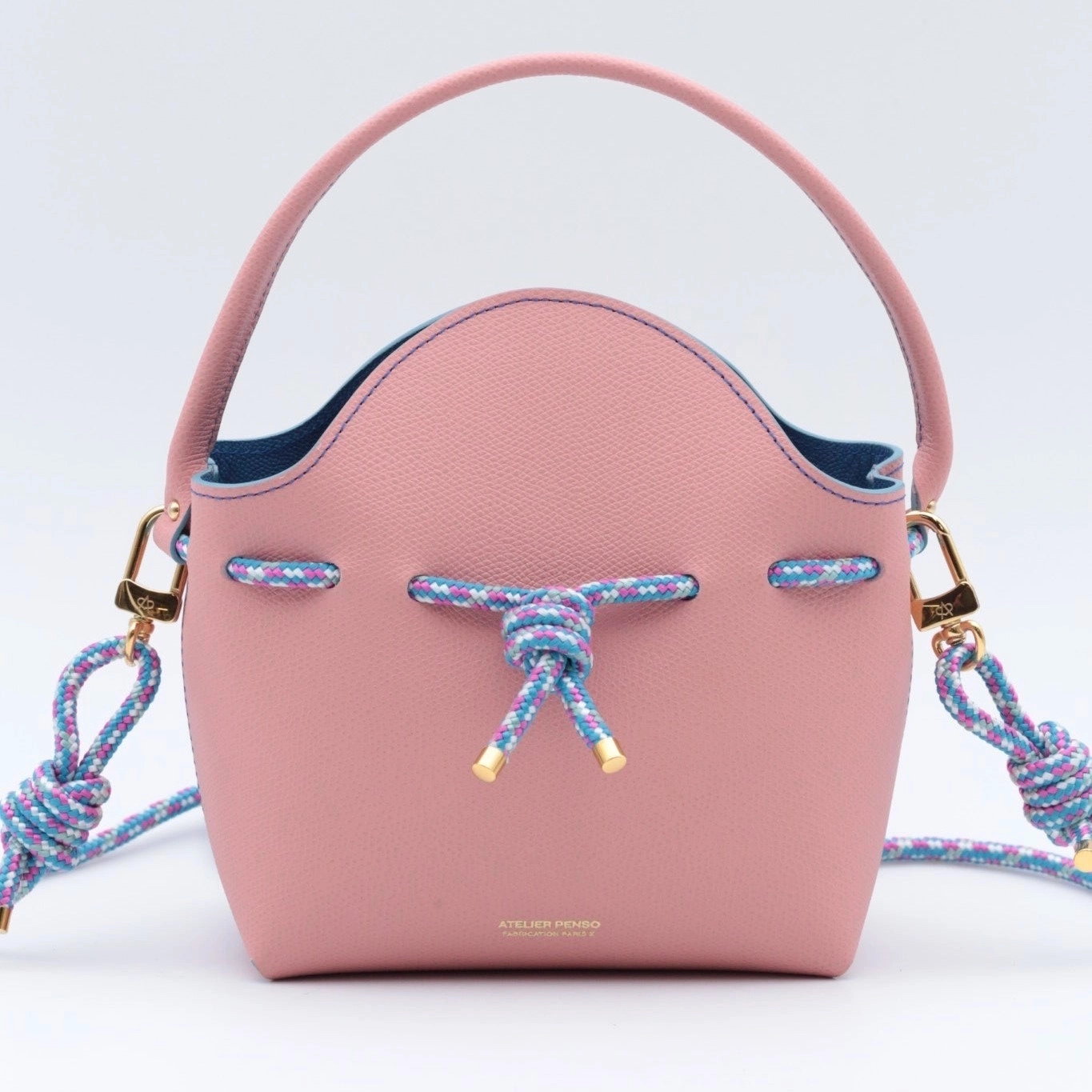 Mini Sac Seau Cuir - MINI BUCKET - Rose