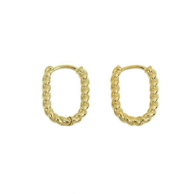 Boucles d'oreilles torsadées Amal - plaqué or