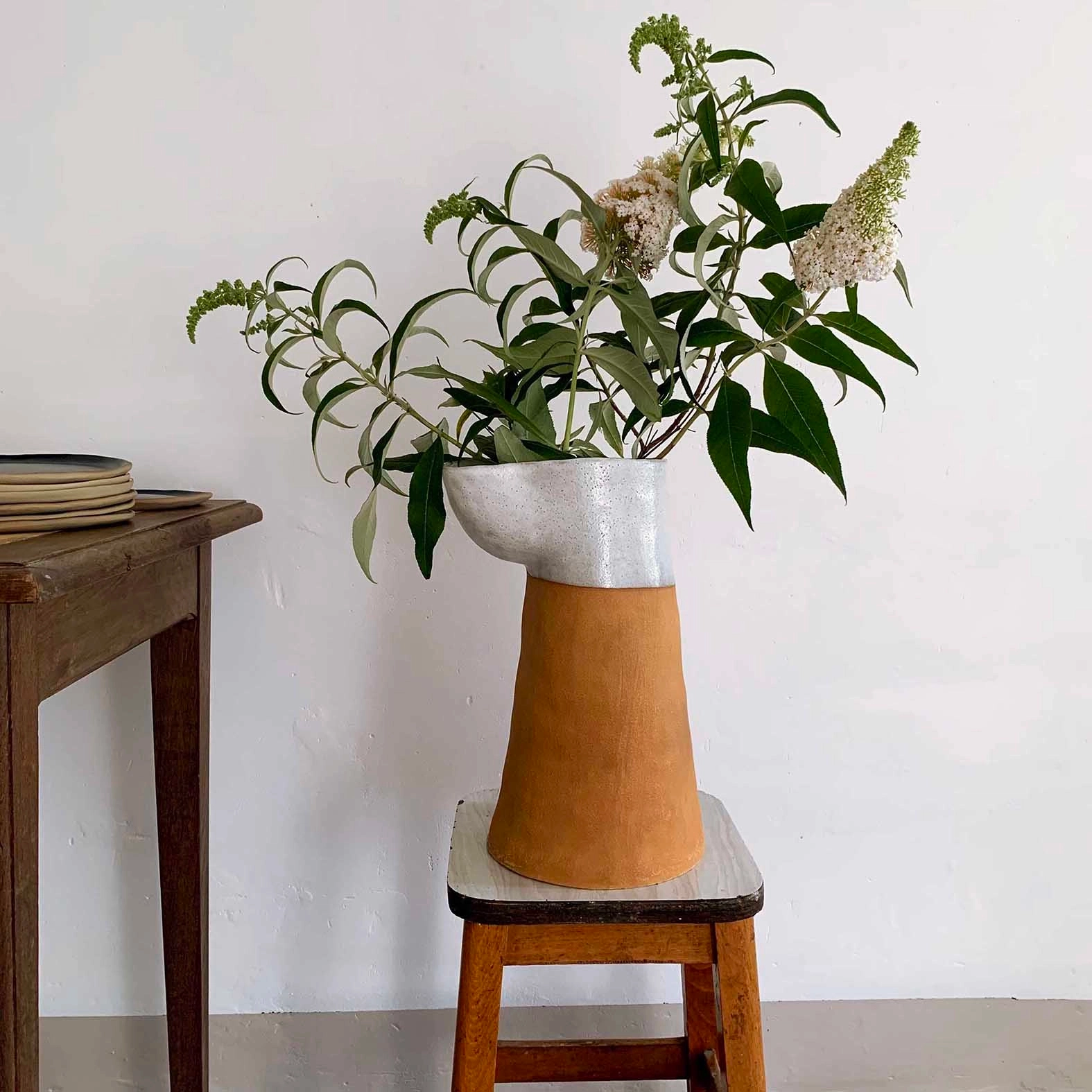 Vase émaillé à la main, 38x26x14.5cm