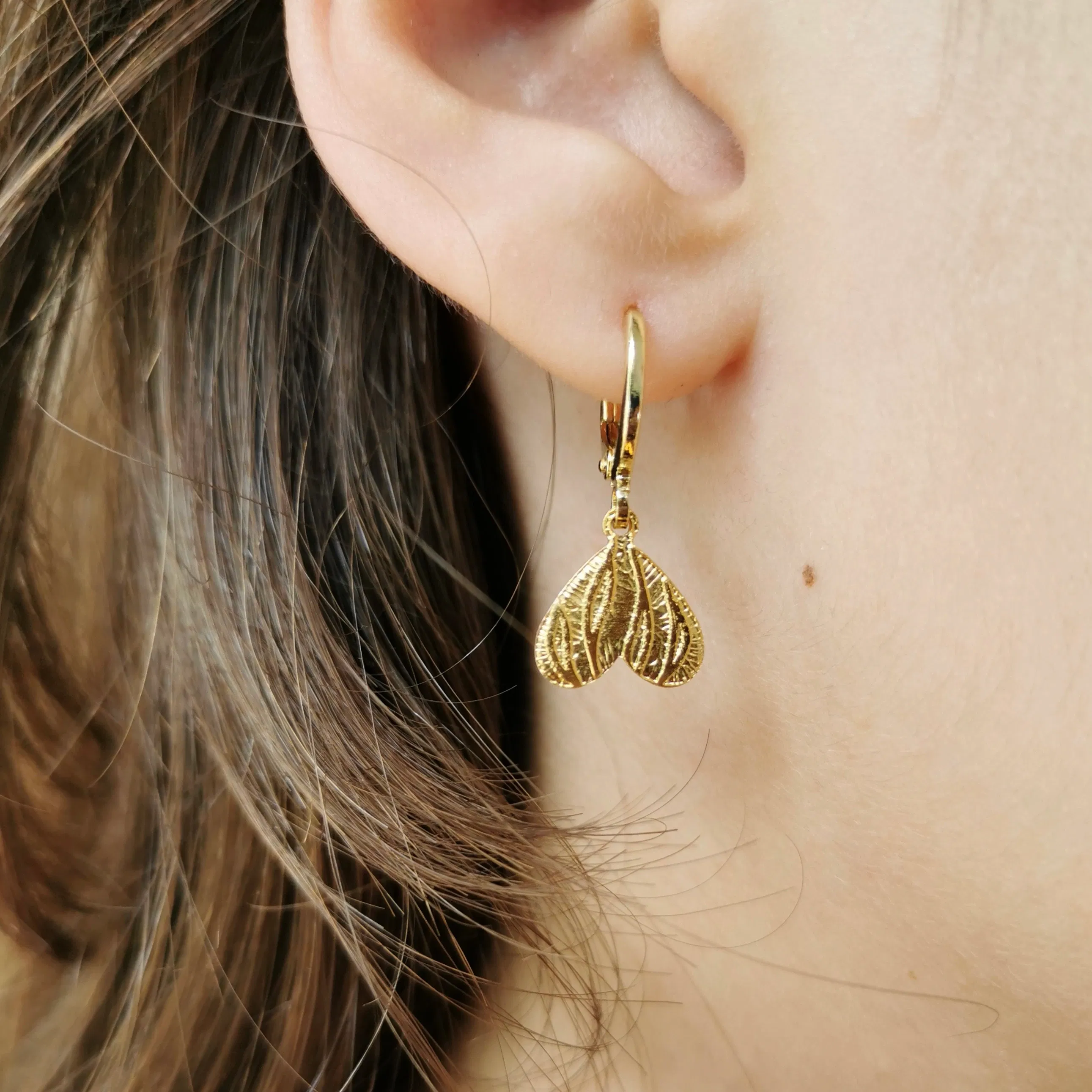 Boucles d’oreilles «cœur à ailes»
