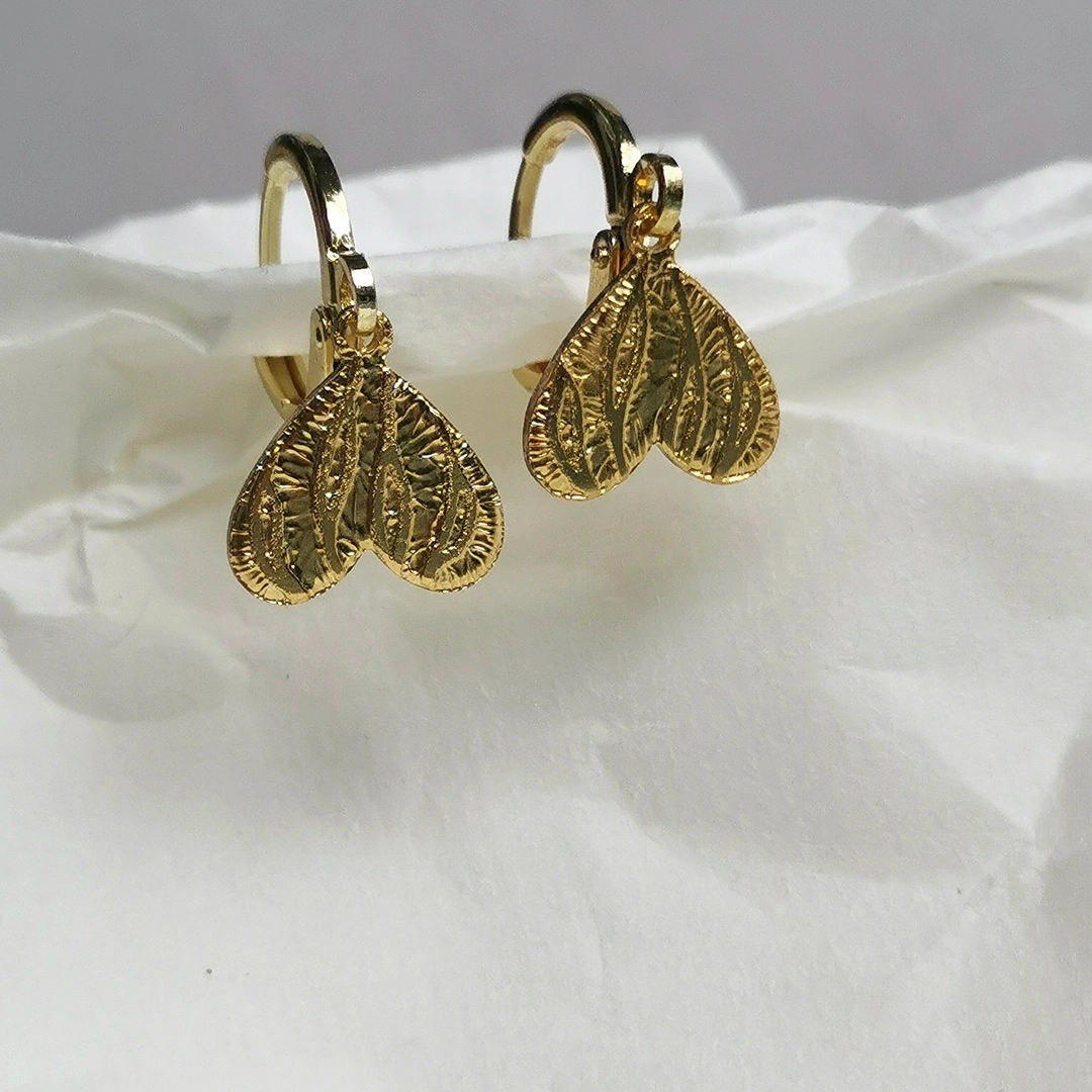 Boucles d’oreilles «cœur à ailes»