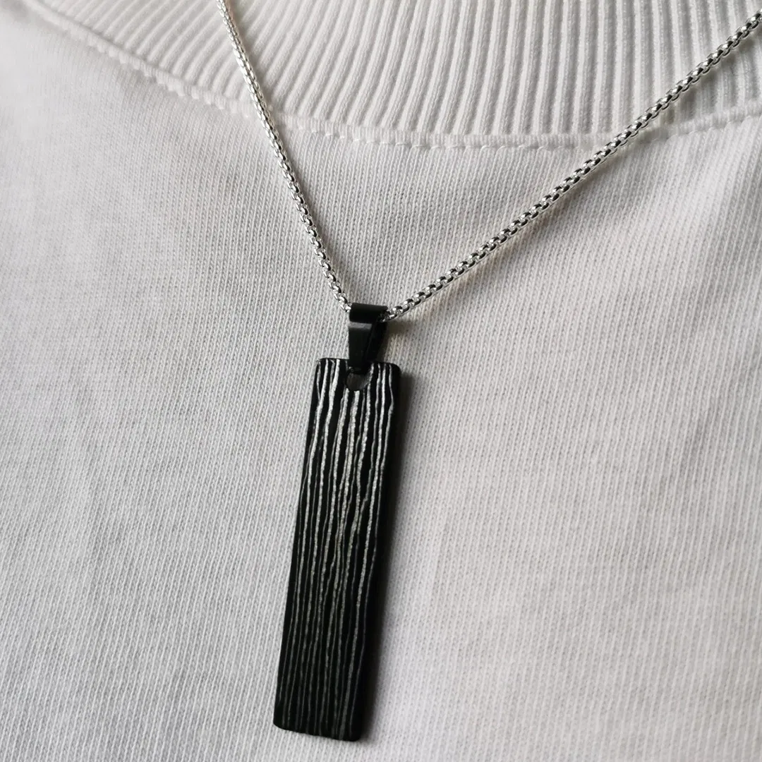 Collier plaque gravée homme «stratius»