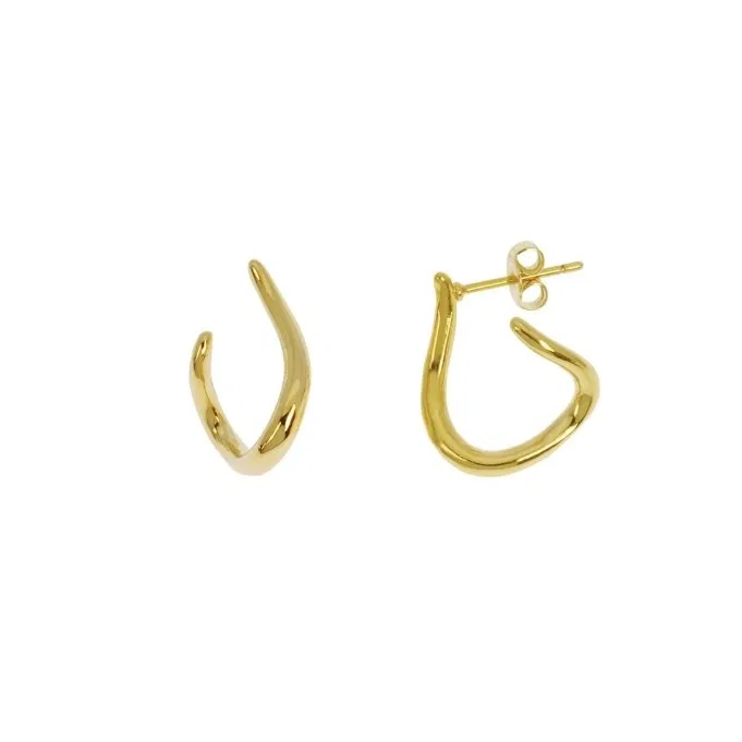 Boucles d'oreilles design en plaqué or Max
