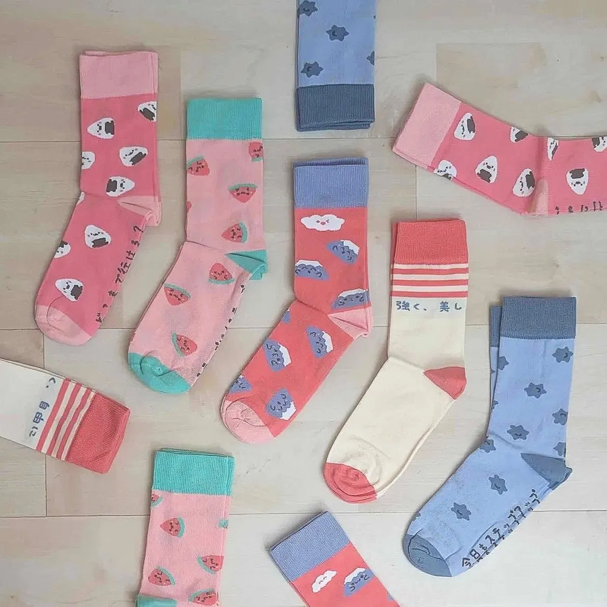 Chaussettes en coton Rayures et liberté