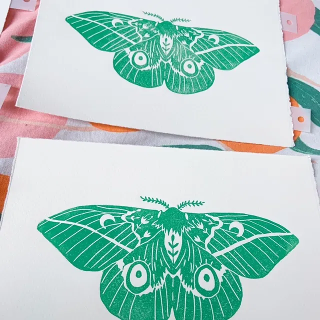 Ce papillon de nuit, avec son air de carnaval de Venise se décline en plusieurs coloris. Laissez-vous envoûter.
-Format 18x24 cm
-Papier Velin d’Arches 250gr
-Numéroté sur 50 (plusieurs coloris limités)
-Signée manuellement et numérotée sur l’avant
-Titrée et datée au dos
-Encre à base d’huile émulsionnée
--
Le cadre n'est pas fourni