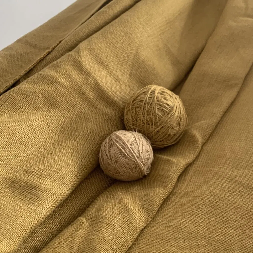 Hamac d’intérieur en lin moutarde