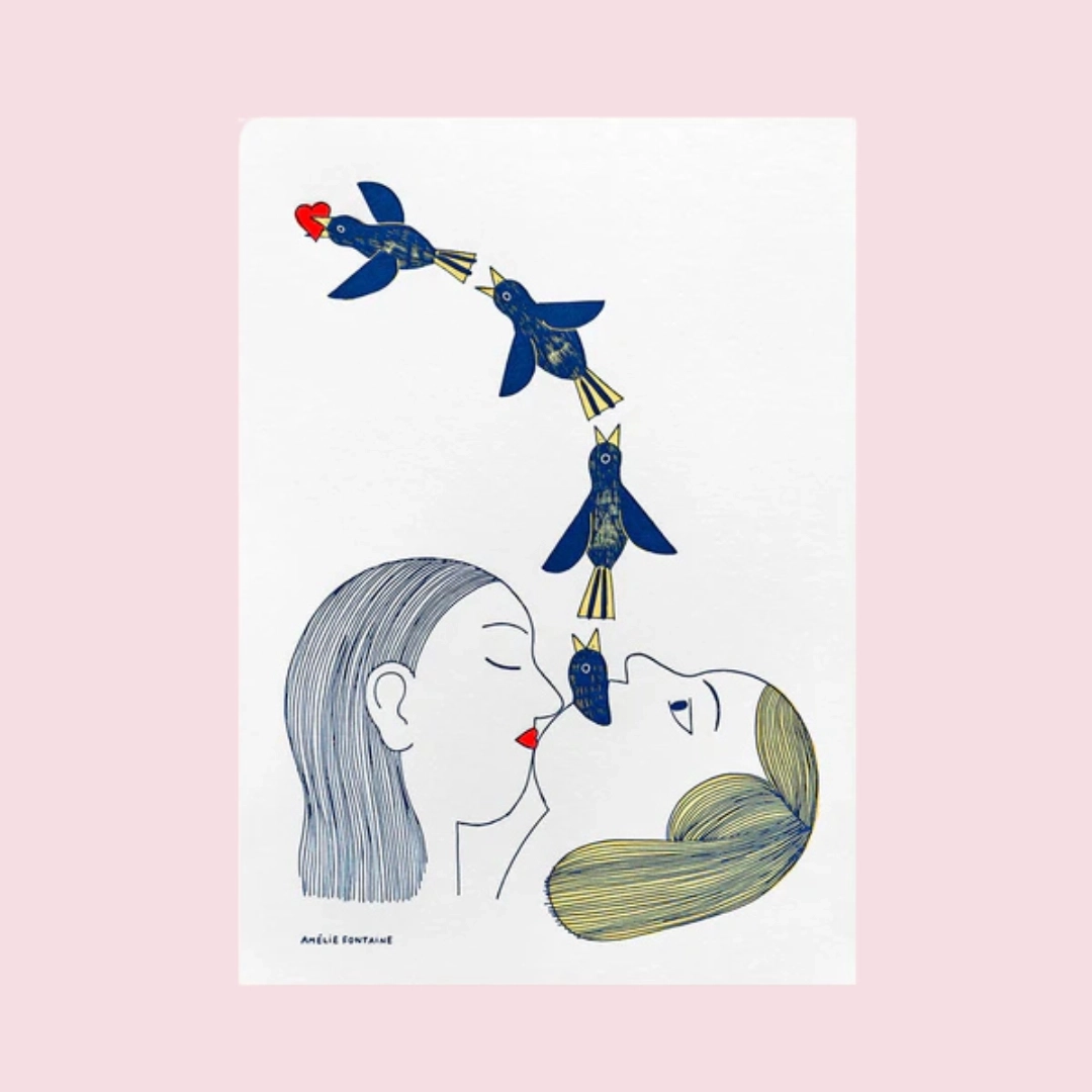 Artiste : Amélie Fontaine. Affiche 21 x 29,7 cm. Papier 300g extra blanc. Impression letterpress à Paris
