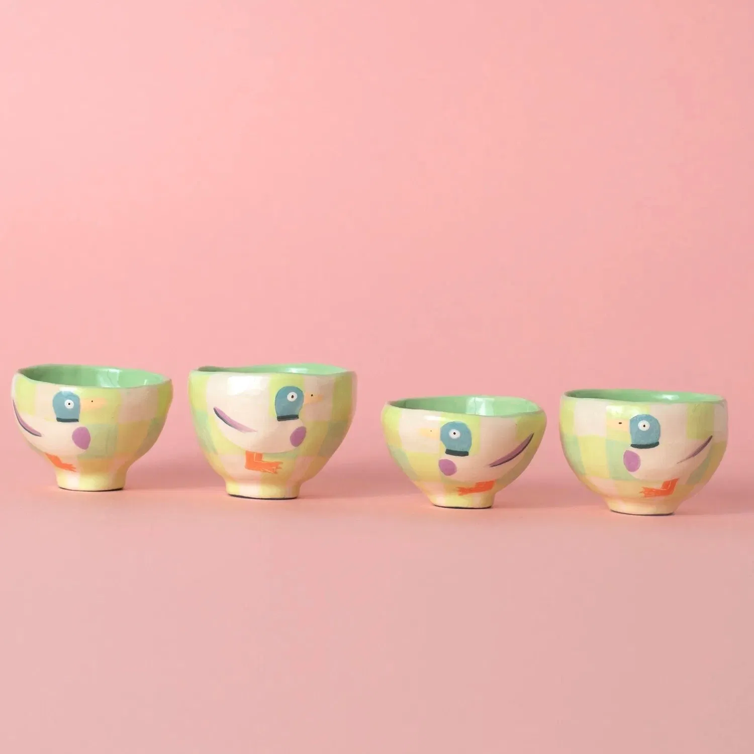 Théière canard + 4 mini tasses