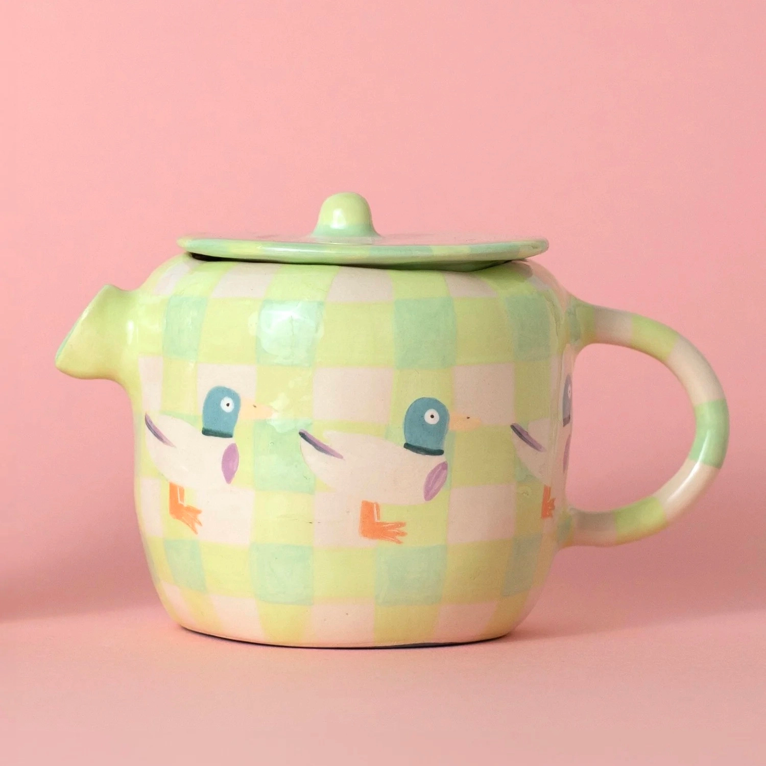 Théière canard + 4 mini tasses