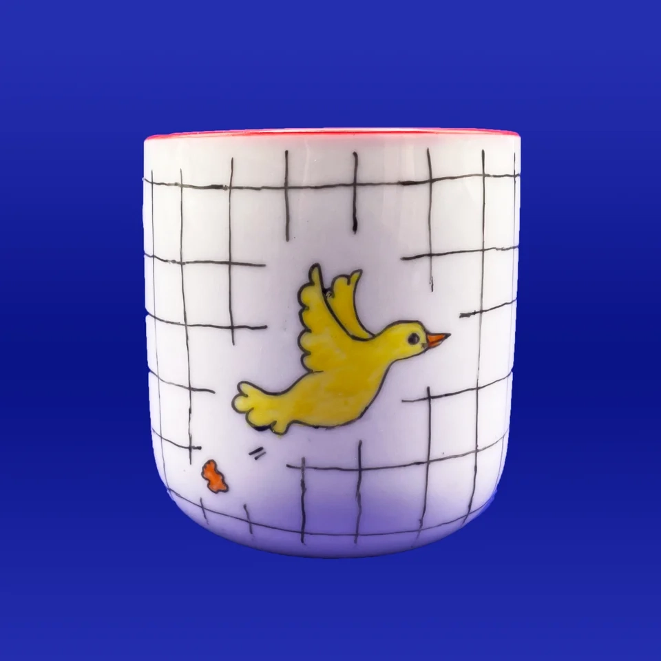 Tasse peinte à ma main - Pièce à la main - 6 cm