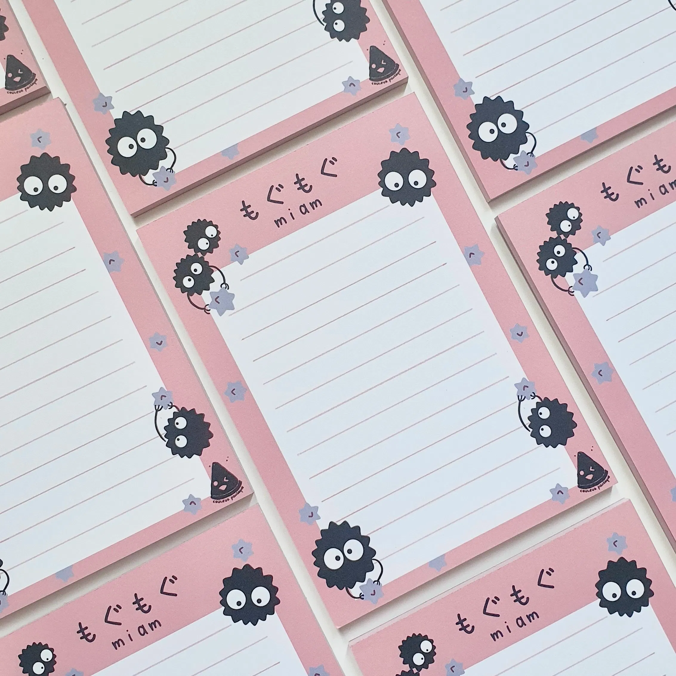 Bloc-notes A6 rouge clair Susuwatari