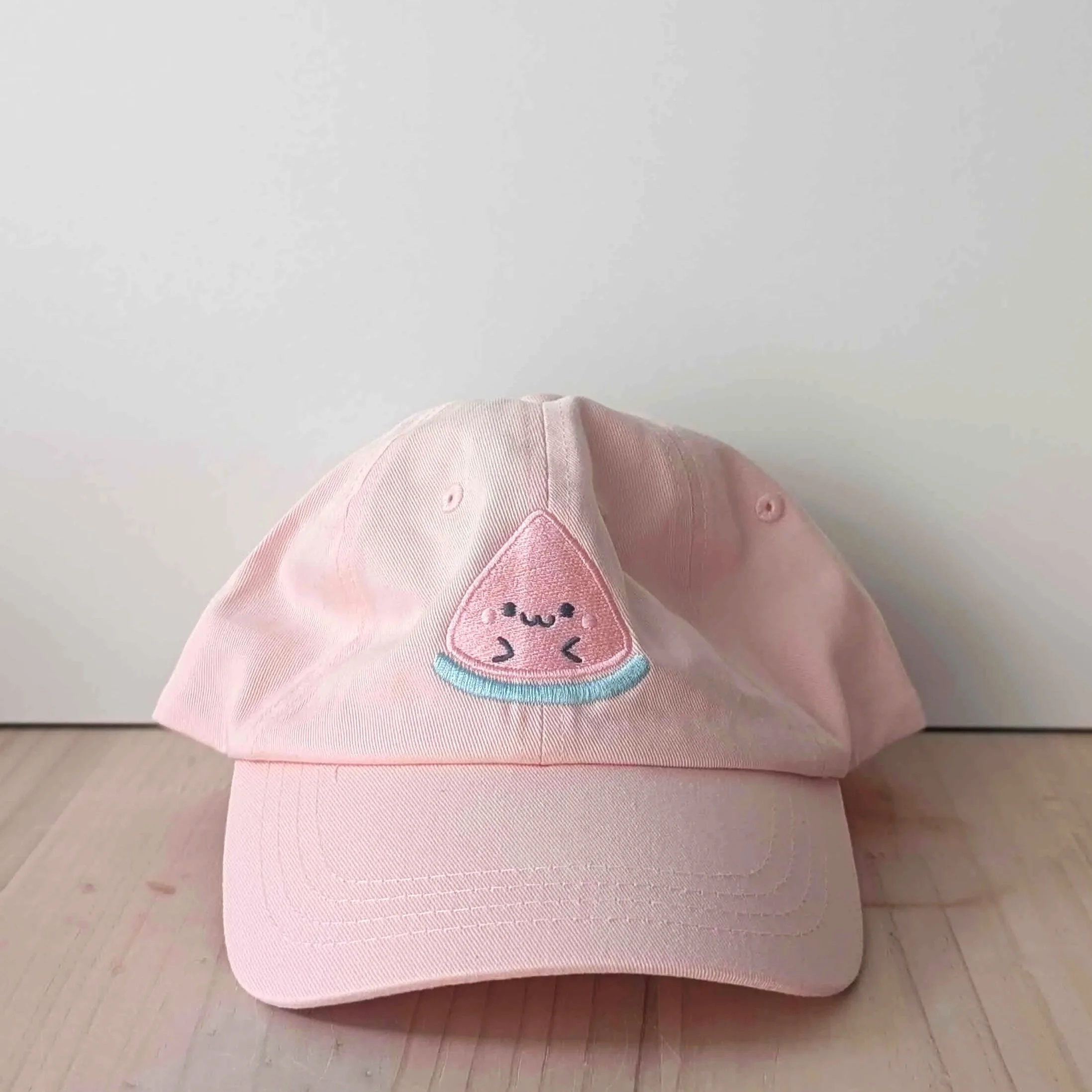 Casquette brodée Pasteque rose