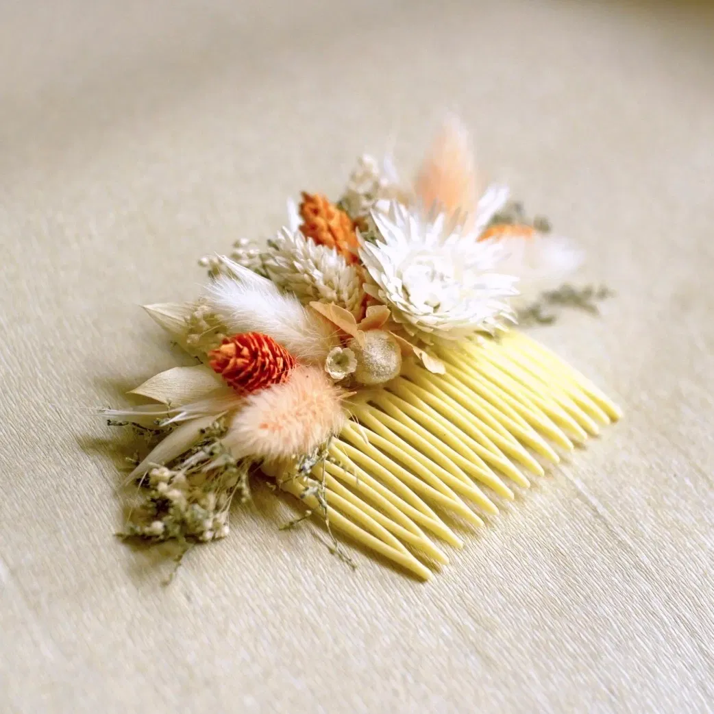 Peigne sur mesure fleurs séchées