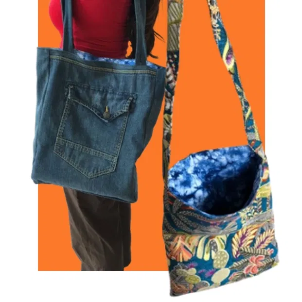 Des sacs de toutes les couleurs, en jean, en tissu, avec des poches ou sans, en bandoulière, en sac à dos !
Nous avons des modèles très différents et avons le savoir-faire pour nous adapter à vos demandes.