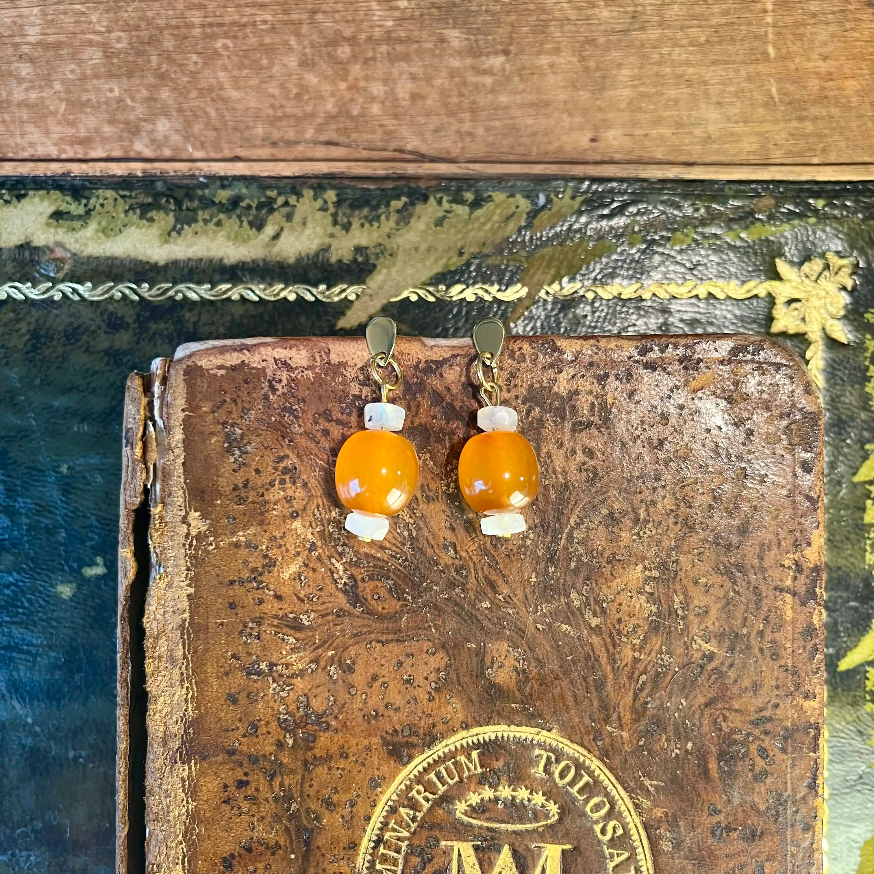 Boucles d'oreilles ambre