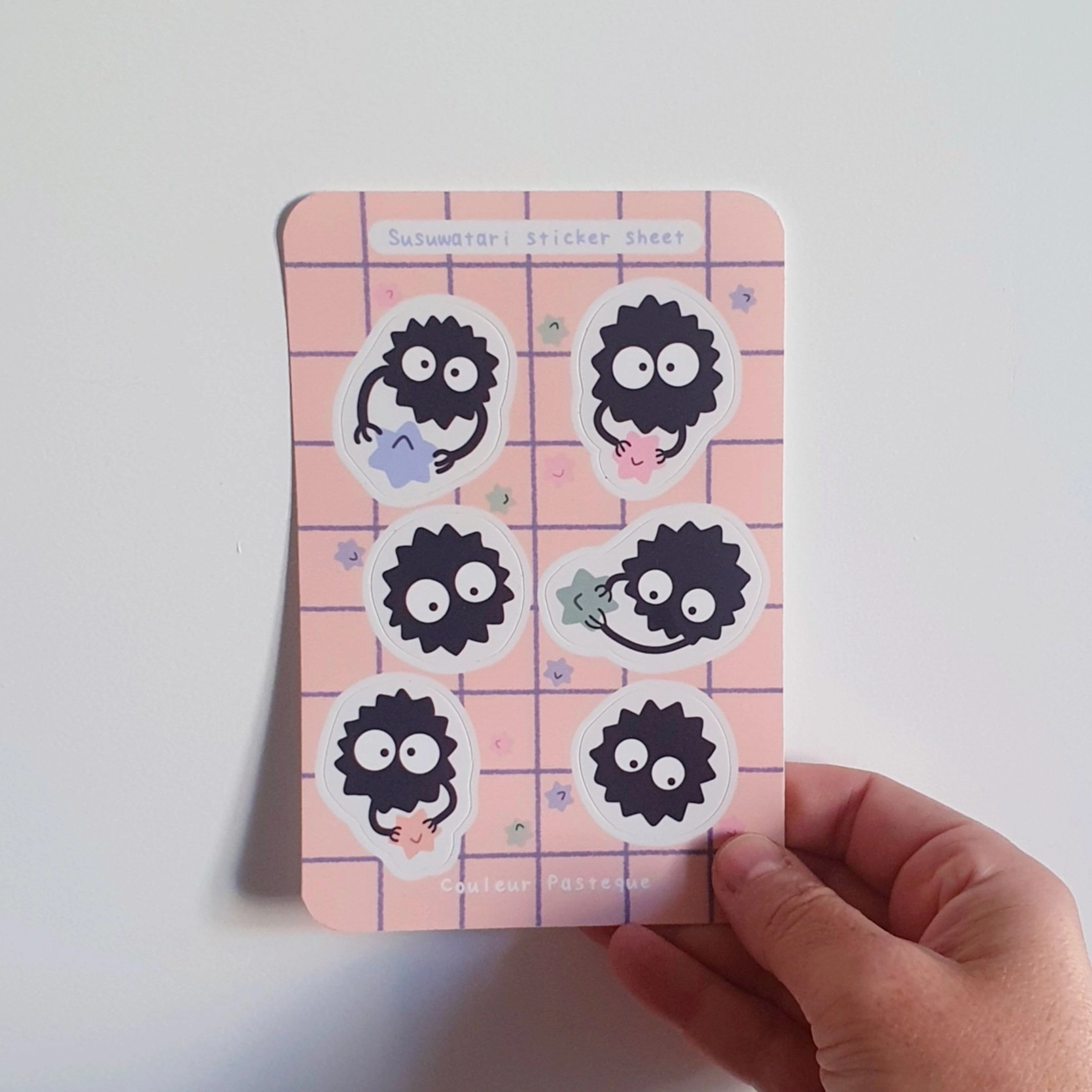 Planche de stickers imperméables Susuwatari