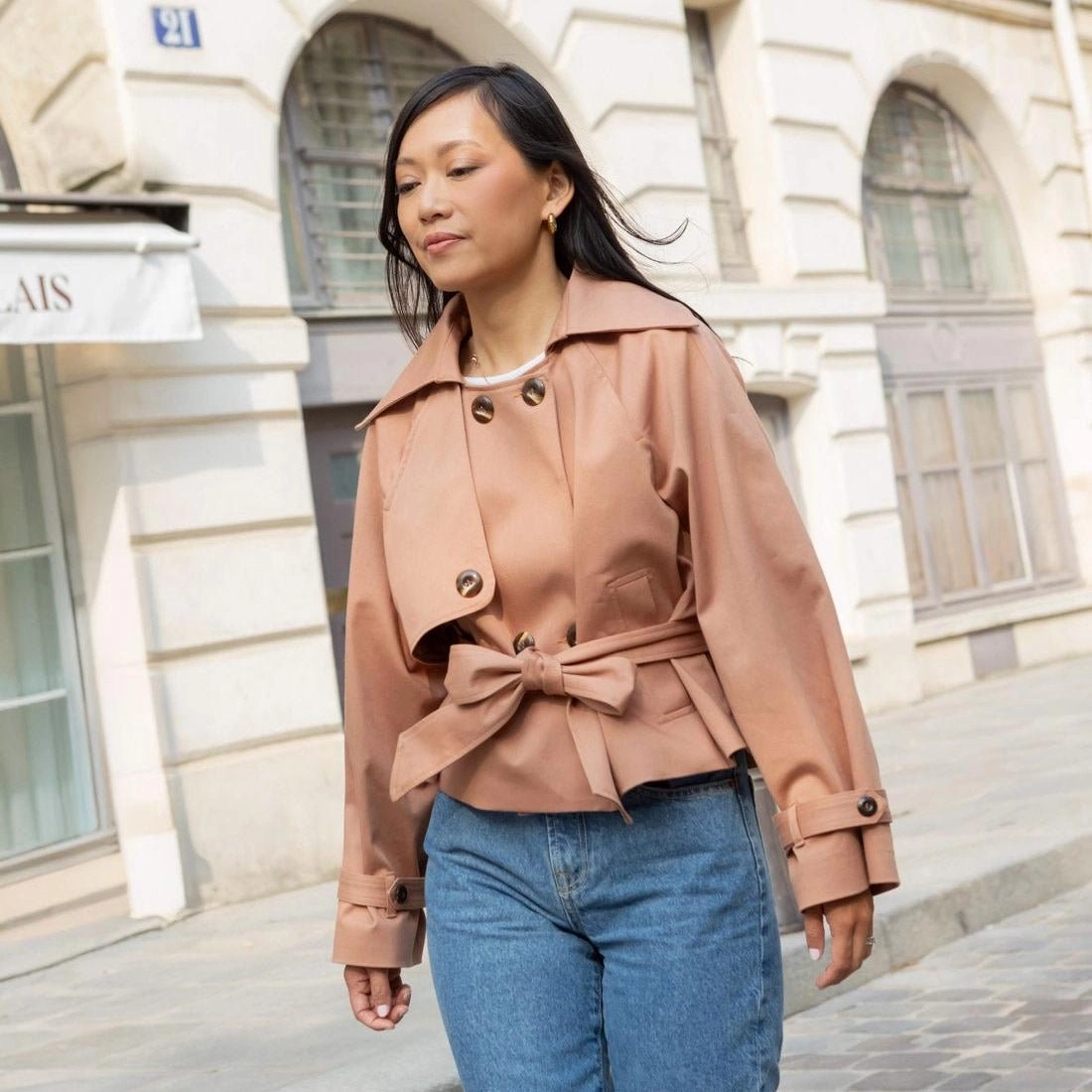 Patricia trench coat - old pink