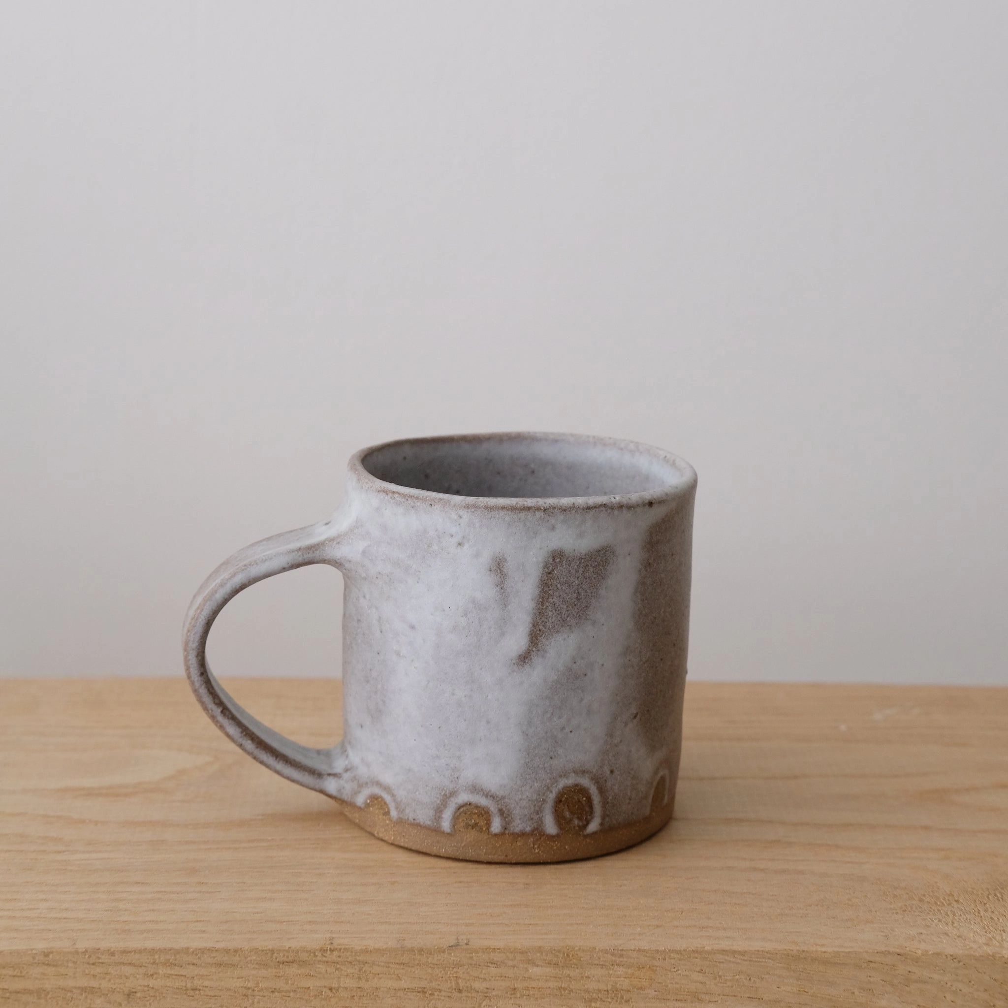 Mug "Hilda" en grès 300ml - blanc beige