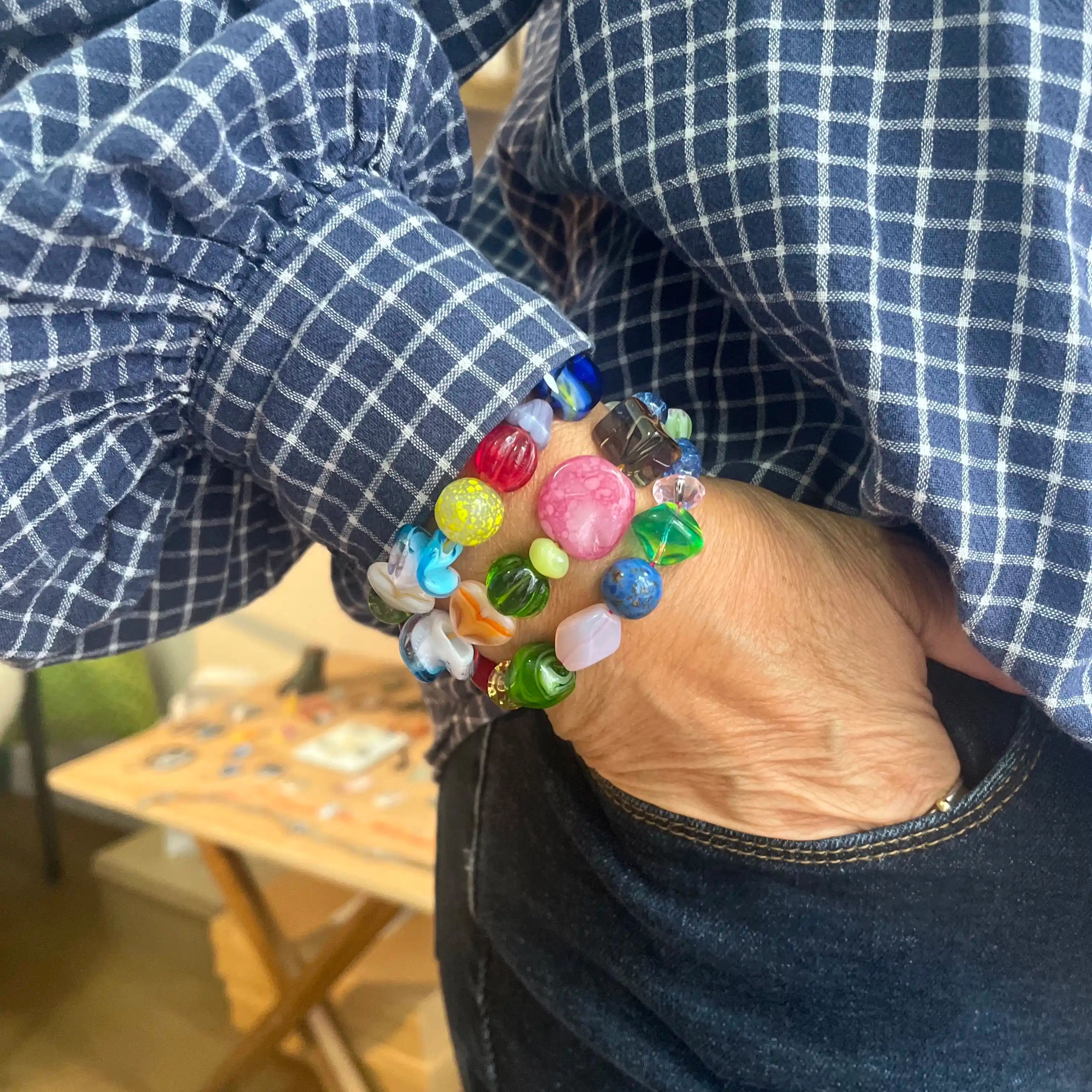 Petite série de bracelets spécialement réalisée pour Alpaga et Bulldozer par Sisi Joïa. Pièces uniques