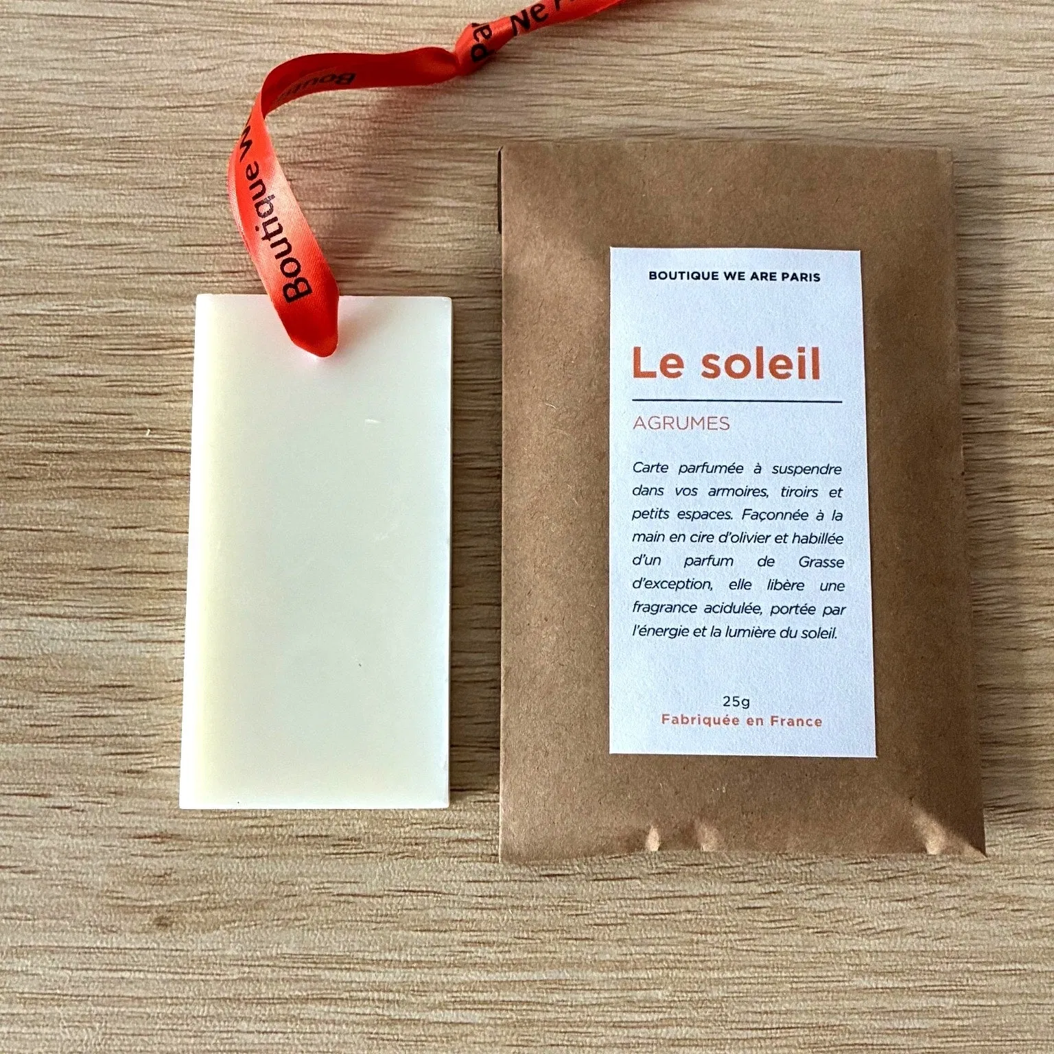 Le soleil, carte parfumée aux agrumes
