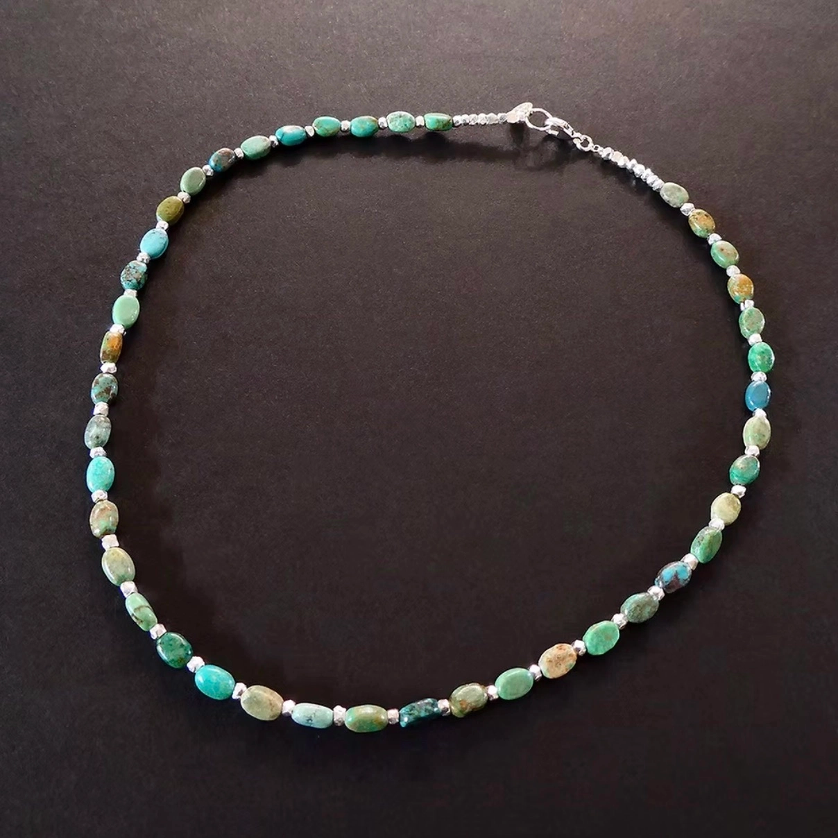 Collier turquoises ovales