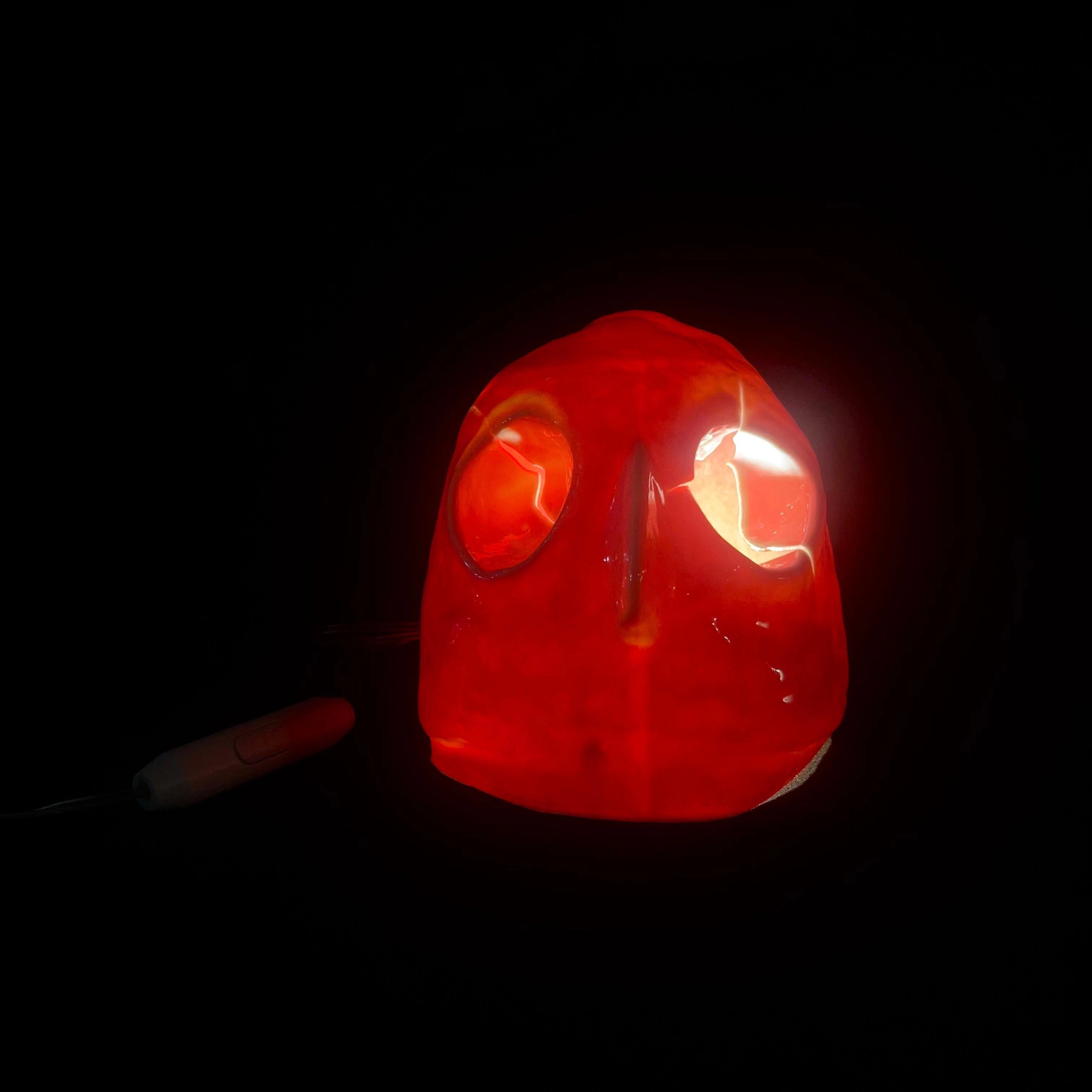 Lampe, porcelaine émaillée, leds, interrupteur