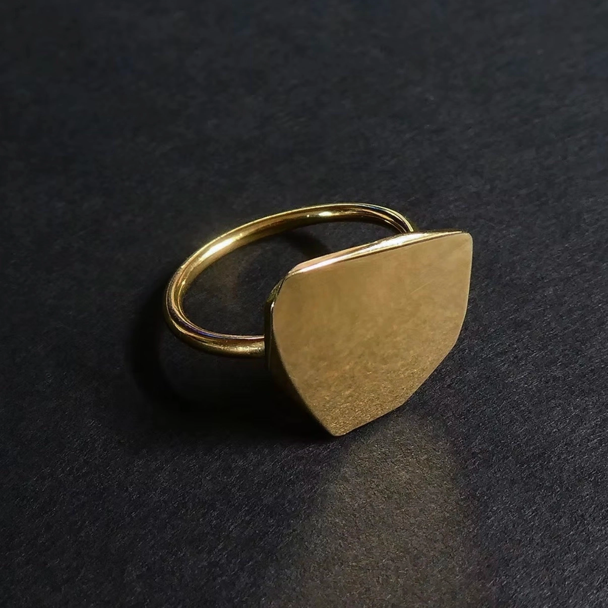 Bague galet "Quartz" vermeil