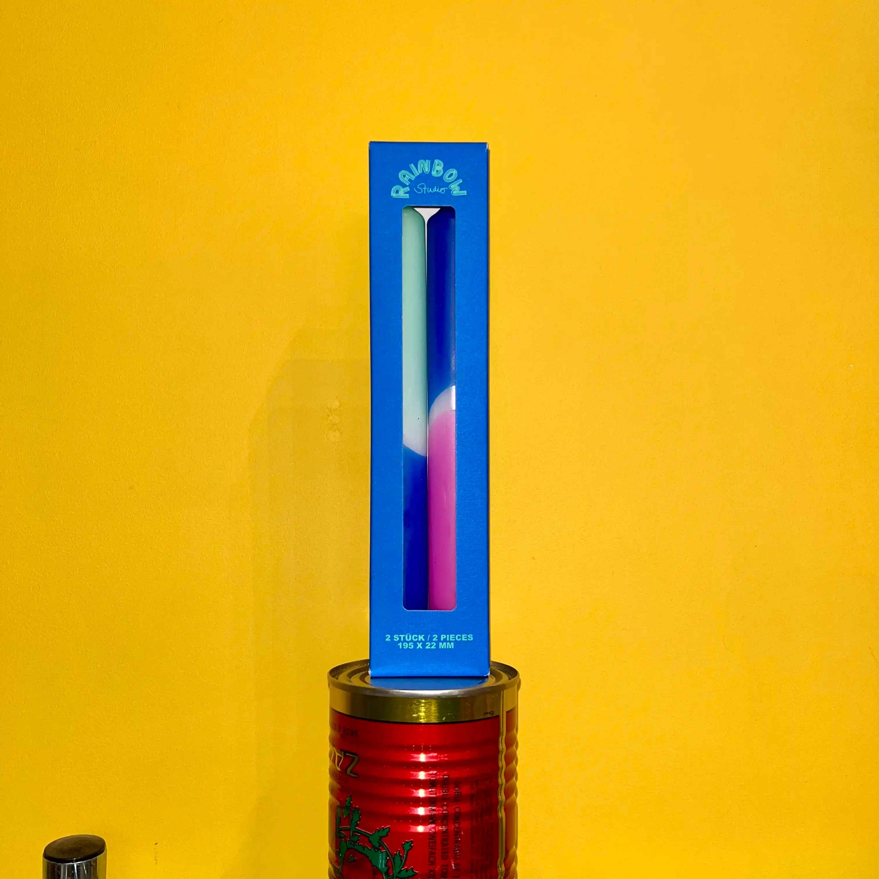 Bougies arc-en-ciel (set de 2)