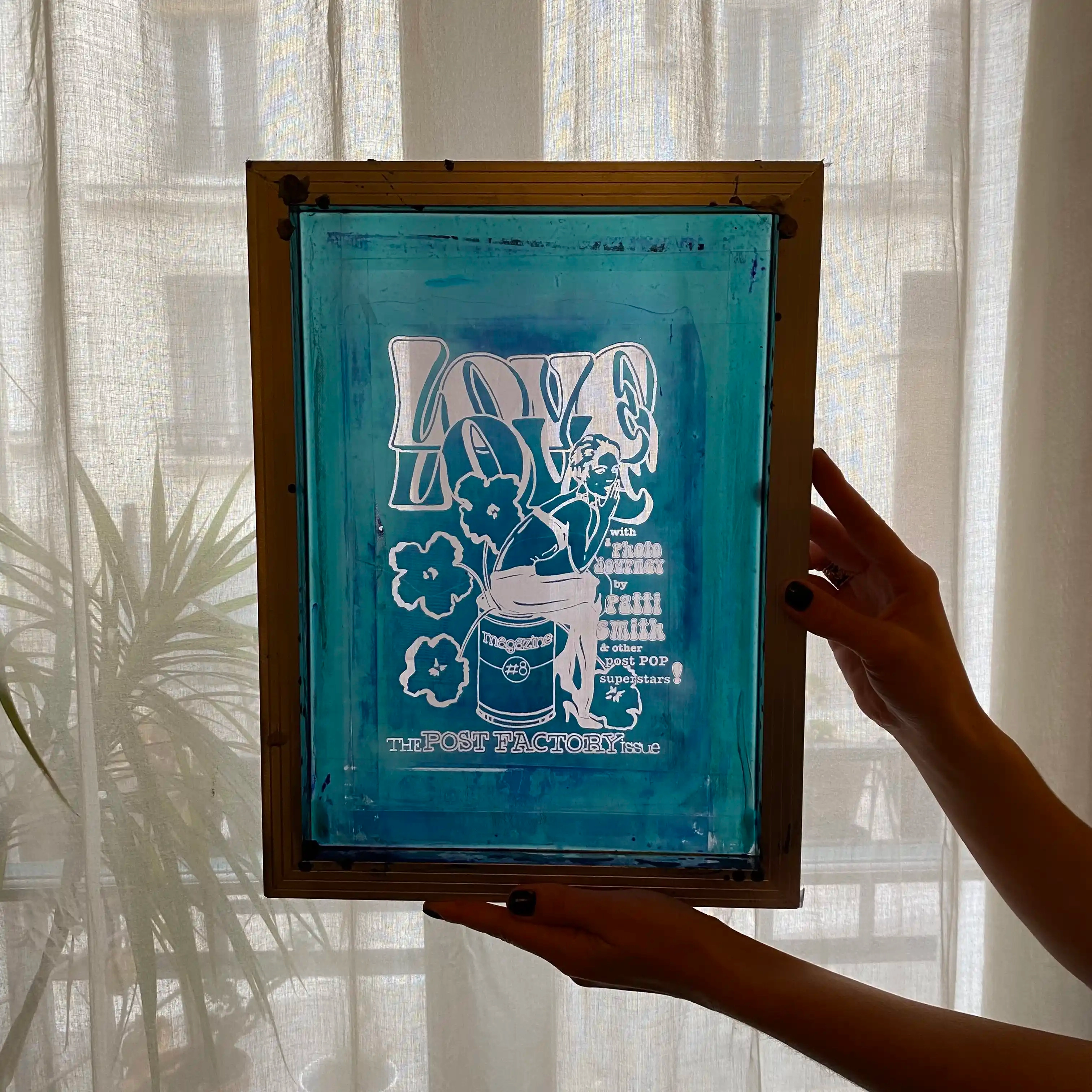 "Love Love" - Impression sérigraphique sur tous les tissus (tote bag, t-shirt, affiche, etc.)