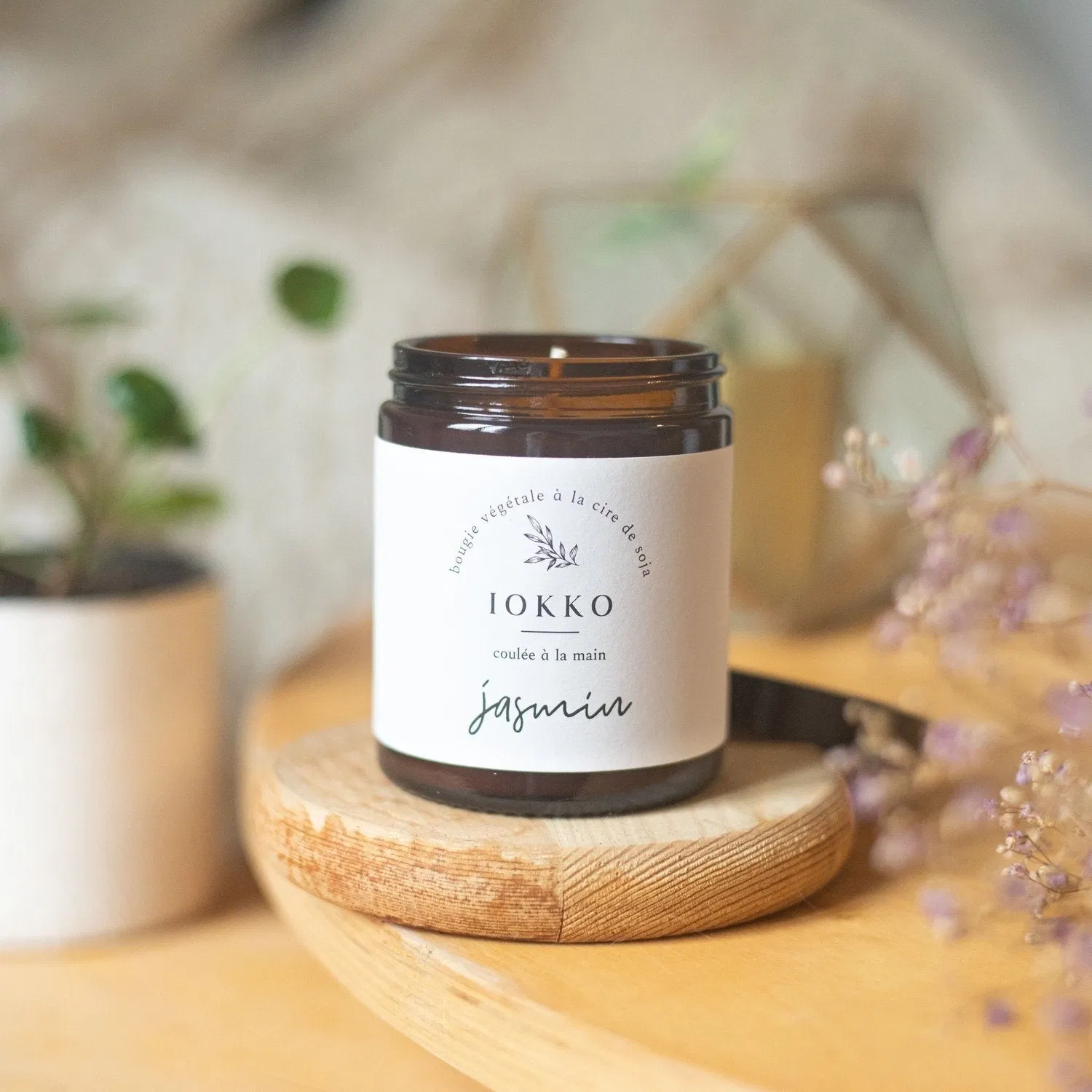 Bougie Parfumée Naturelle Jasmin - 3 tailles