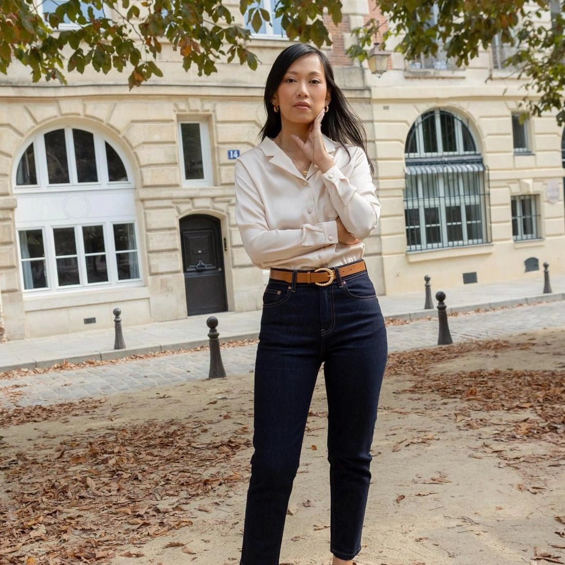 Mom jean Alice - raw blue