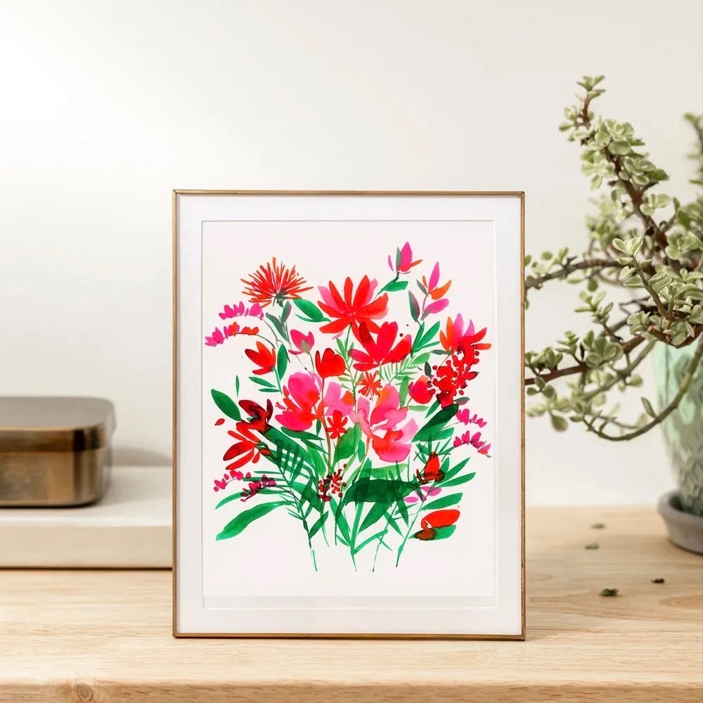 Illustration fait main à l’encre aux pinceaux, sur papier aquarelle 300g, format 21×25 cm.
Vendue non encadrée