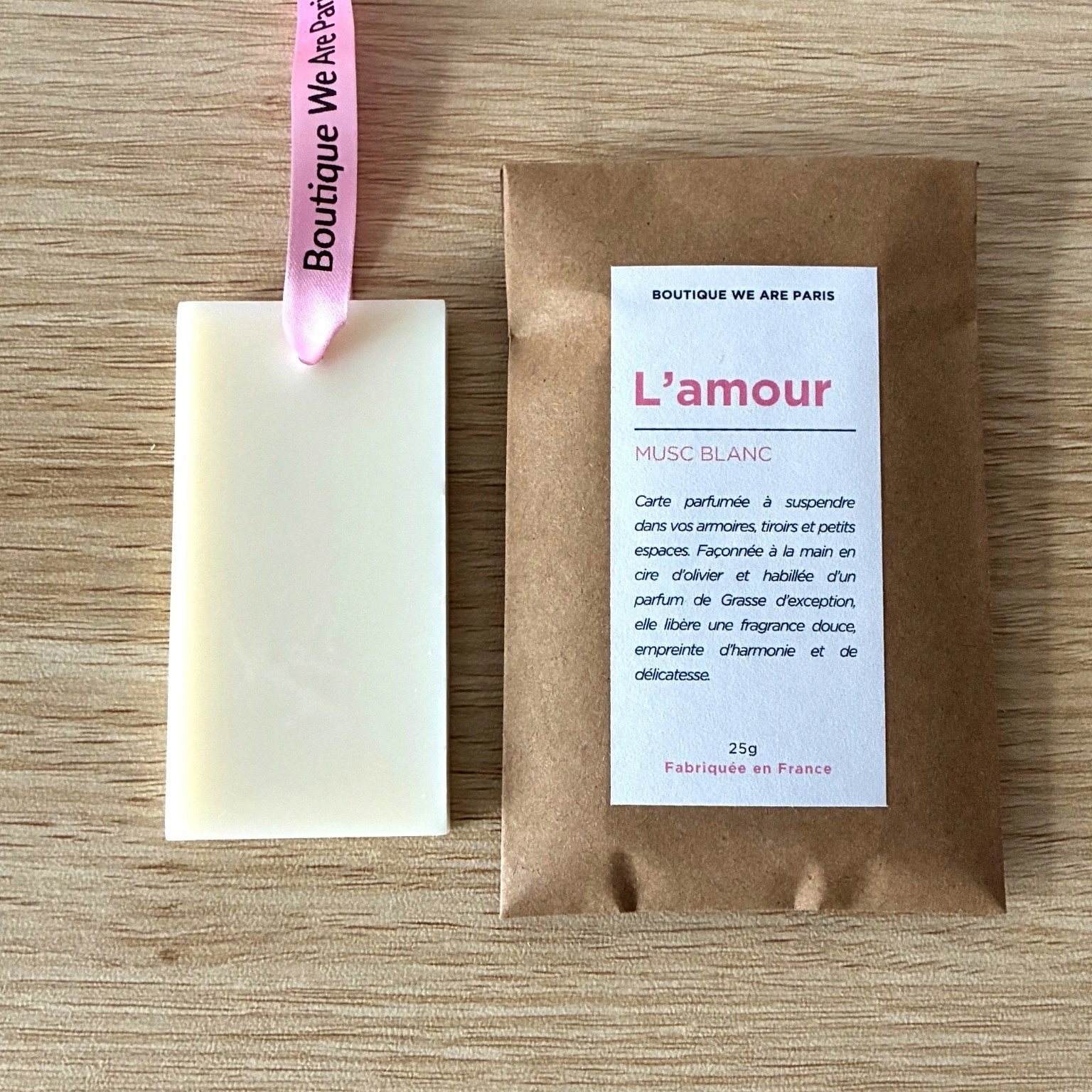 L'amour, carte parfumée au musc blanc