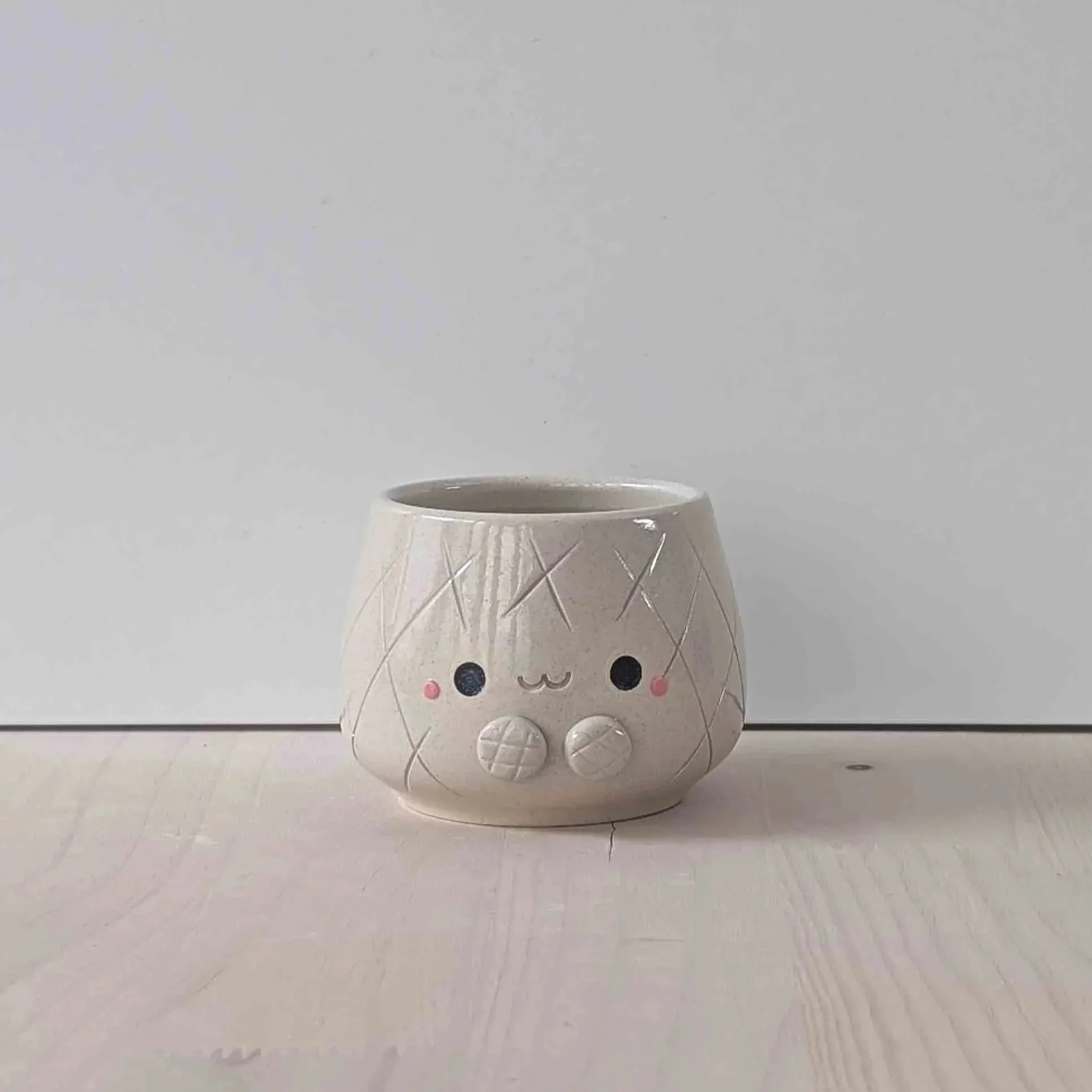 Tasse Melon Pan Happy Face en céramique