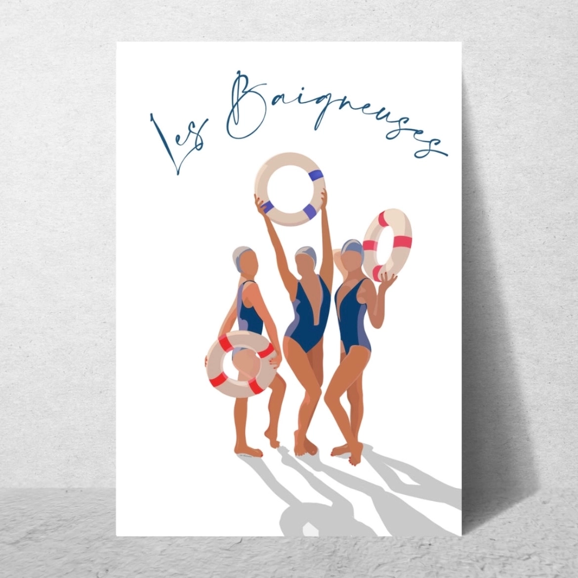 Affiche vintage dediée au bord de mer - 30x40 (disponible en version carte postale, A5, 30X40)