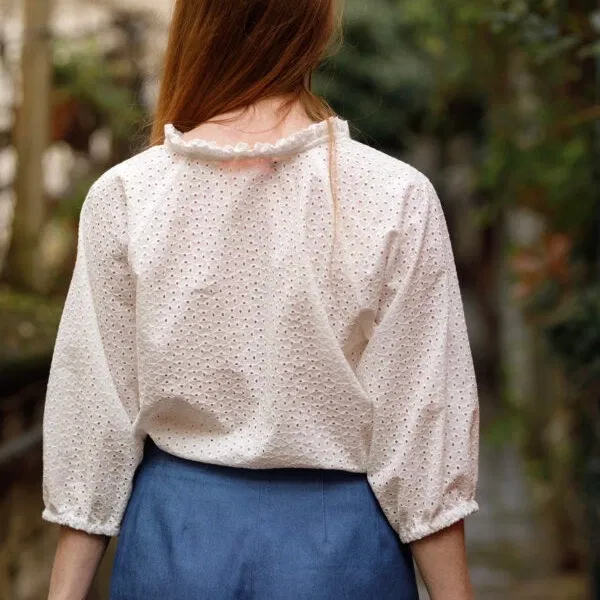 Chemisier Haby broderie blanche