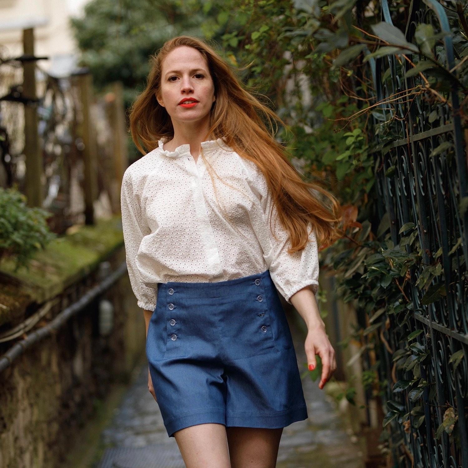 Chemisier Haby broderie blanche