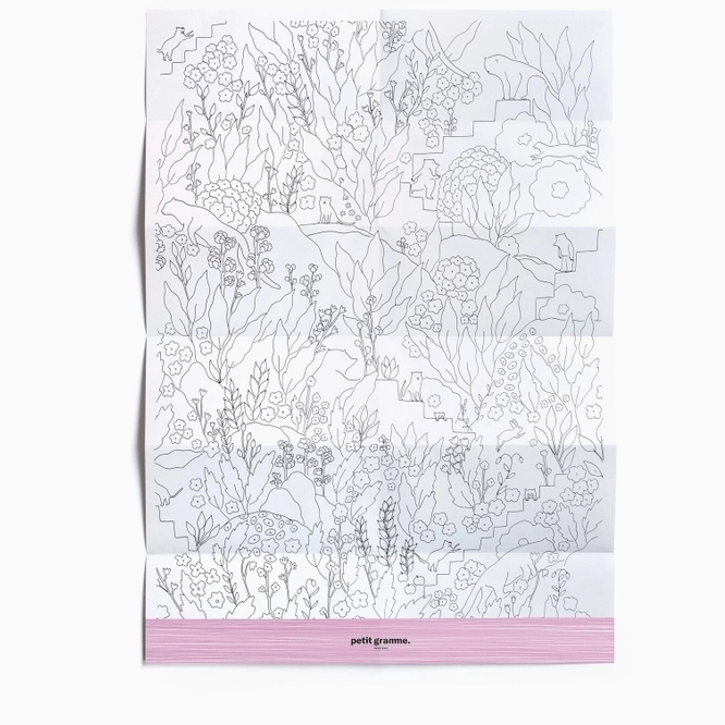 Affiche à colorier Feuillages