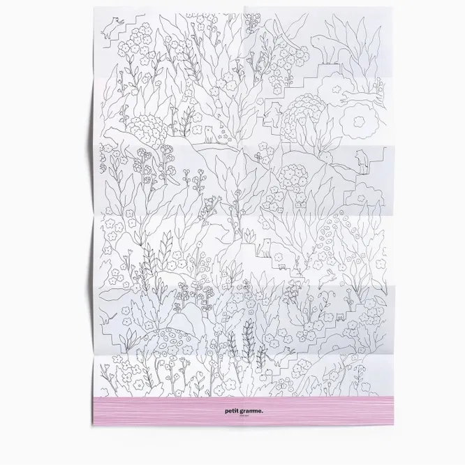 Affiche à colorier Feuillages