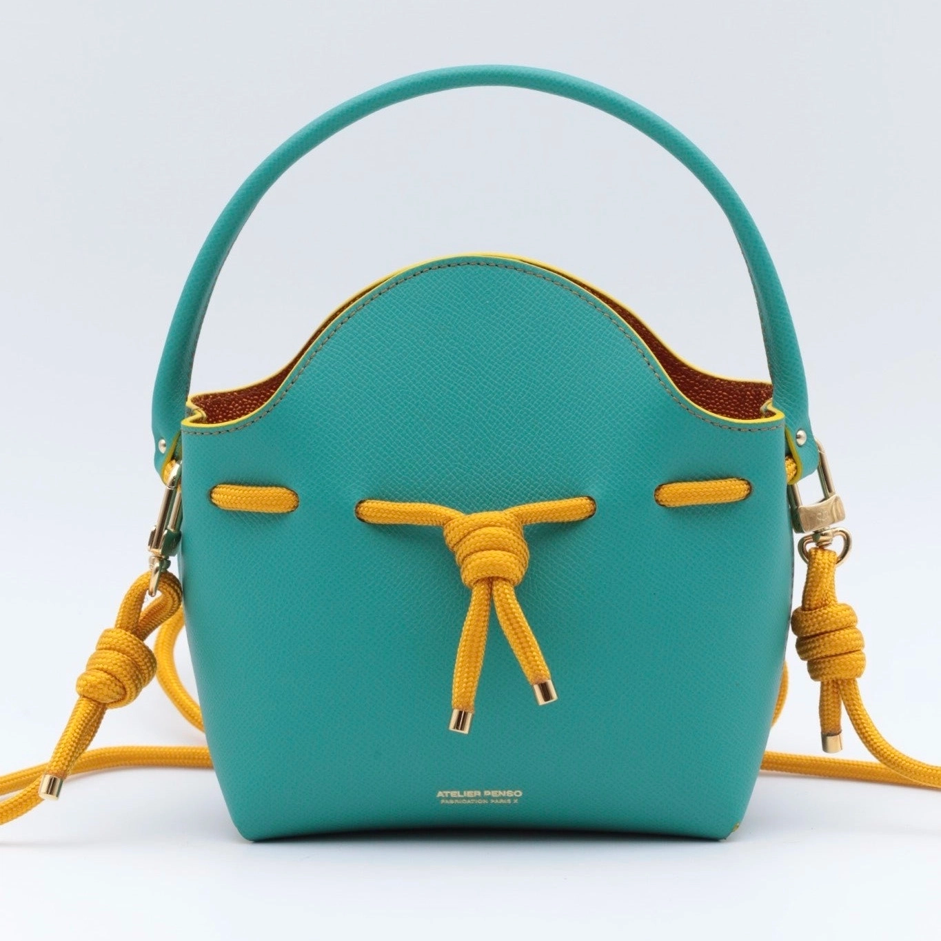 Mini Sac Seau Cuir - MINI BUCKET - Vert
