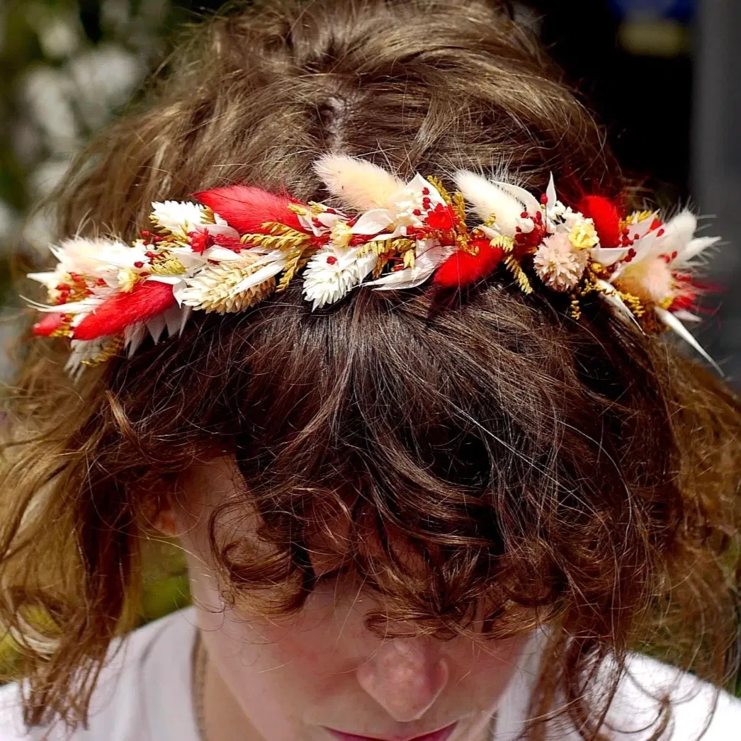 Couronne de tête sur mesure fleurs séchées