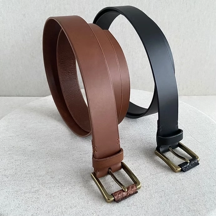 Ceinture homme en cuir artisanale – largeur 35 mm