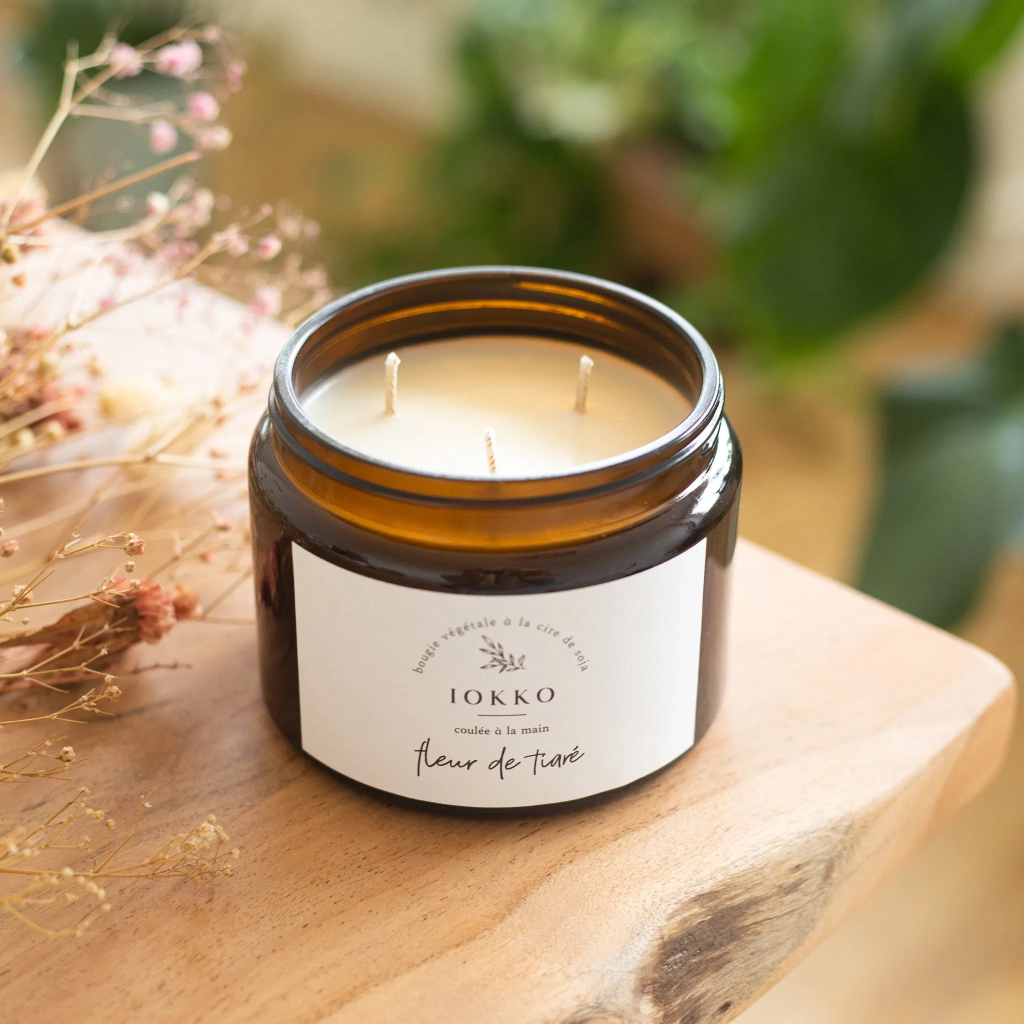 Bougie Parfumée Naturelle Fleur de tiaré - 3 tailles