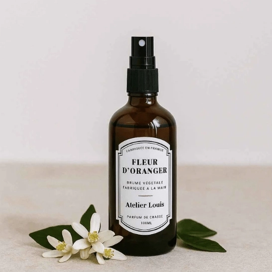 Brume d'intérieur bio, parfumée à la fleur d'oranger