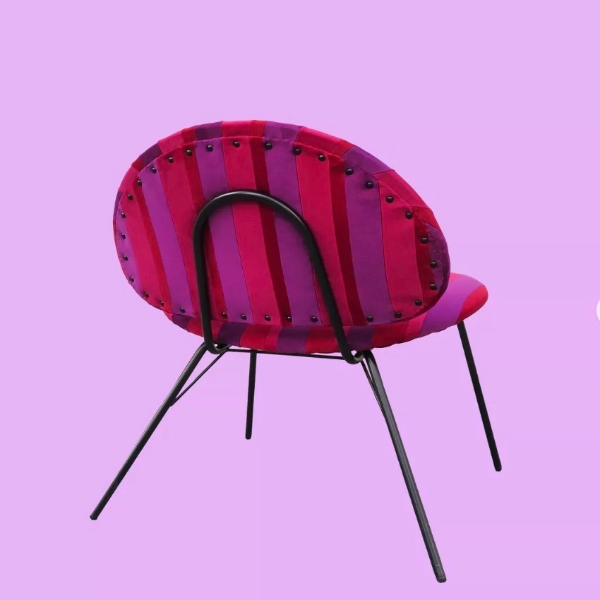 Fauteuil patchwork velours